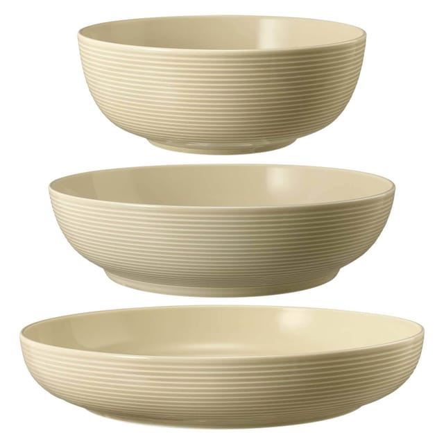Seltmann Weiden Beat Coor Glaze Foodbowl Set 3-teilig Sandbeige