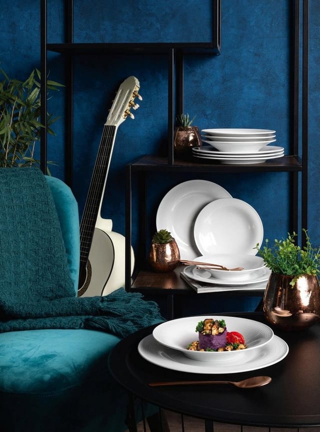 Seltmann Weiden Beat Coor Glaze Tafelservice 12-teilig Weiß
