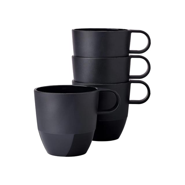 Mepal Silueta Henkelbecher 300 ml 4er Set Nordic Black
