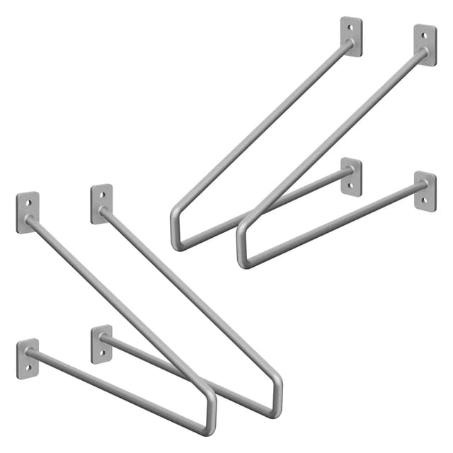 ML-Design 4 Stück Regalhalterung 265 mm Silber aus Stahl Haarnadel Schwebe