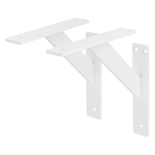 ML-Design 2 Stück Regalhalterung 180x180mm Weiß Aluminium Schwebende Regalwinkel