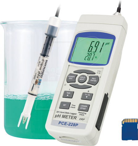 PCE Instruments 228P pH Meter für Kosmetika mit Automatischer Dreipunktkalibrierung