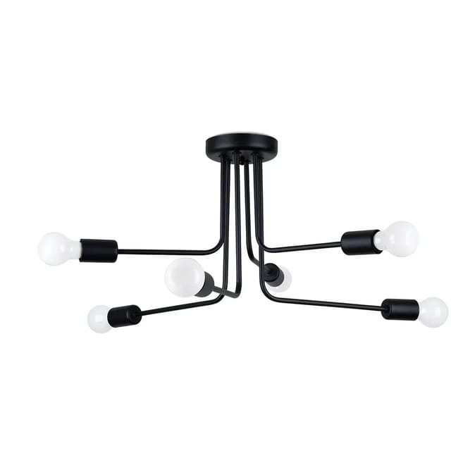 Sollux Lighting Kronleuchter Norah 6 Schwarz