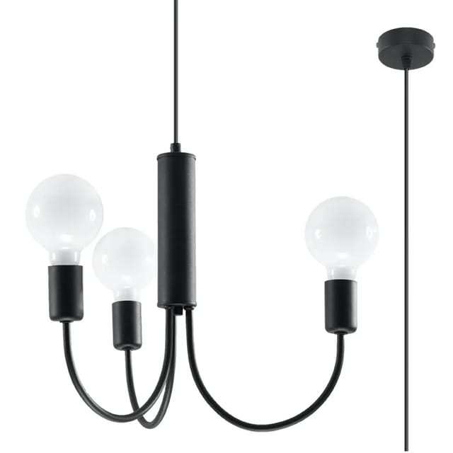 Sollux Lighting Kronleuchter Piccolo3 Schwarz