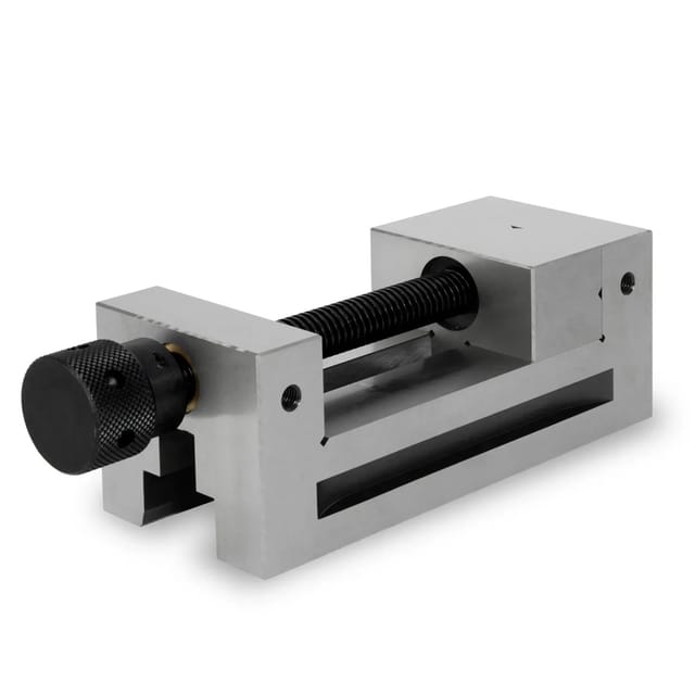 EBERTH Präzisionsschraubstock mit Spindel Backenbreite 100mm Spannweite 125mm