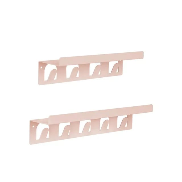 KARAT Wandregal Metall Bunt Mit Haken 2er Set Für Stilvolle Akzente Pink