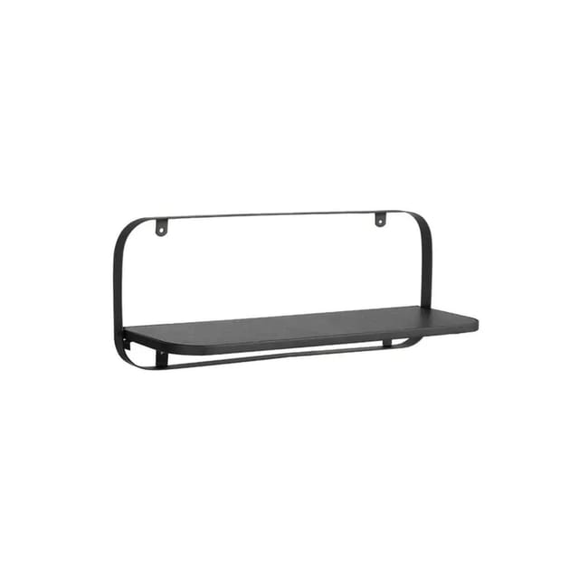 KARAT Wandregal Amy Minimalistische Wohndekoration Schwarz Metall 1 Ebene