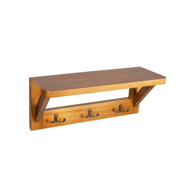 KARAT Wandregal Rustic Garderobenhaken im Landhausstil Aus Kiefernholz