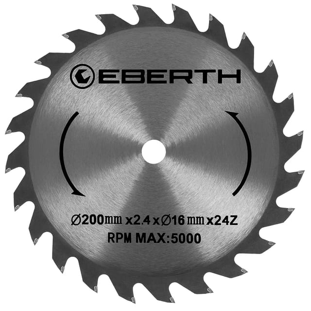 EBERTH Kreissägeblatt 200mm Durchmesser 16mm Bohrung 3,4mm Schnittbreite