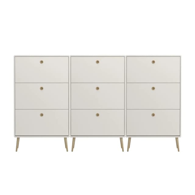 ebuy24 Softline Schuhschrank 9 Klaptüren Weiß