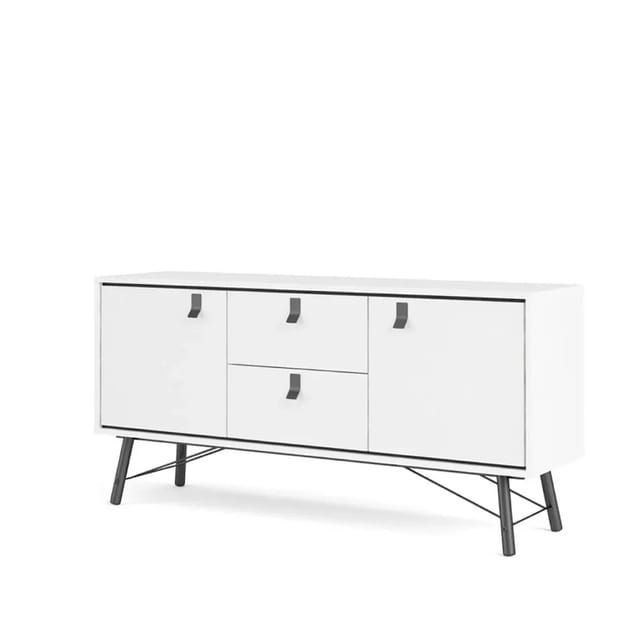 ebuy24 Rye Sideboard 2 Türen 2 Schubladen Mattweiss