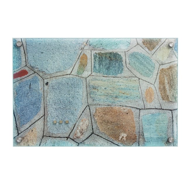 KARAT Design Memoboard Flagstone aus Glas Universal Einsetzbar 20 x 60 cm