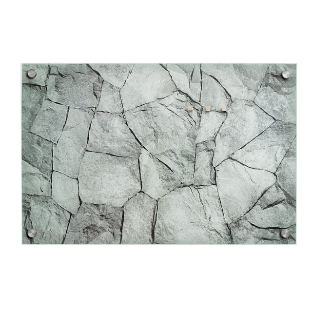 KARAT Design Memoboard Rock aus Glas Universal Einsetzbar 20 x 60 cm