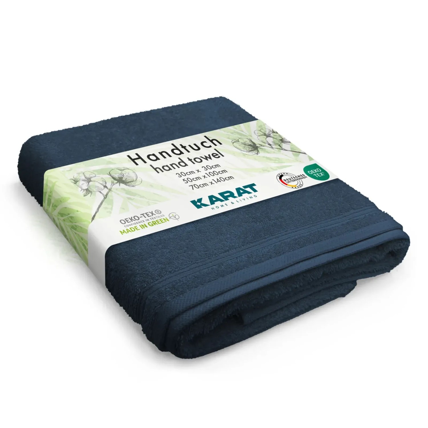 KARAT Handtuch Bay Baumwolle Sanft Saugstark Universal Türkis 70 x 139 cm