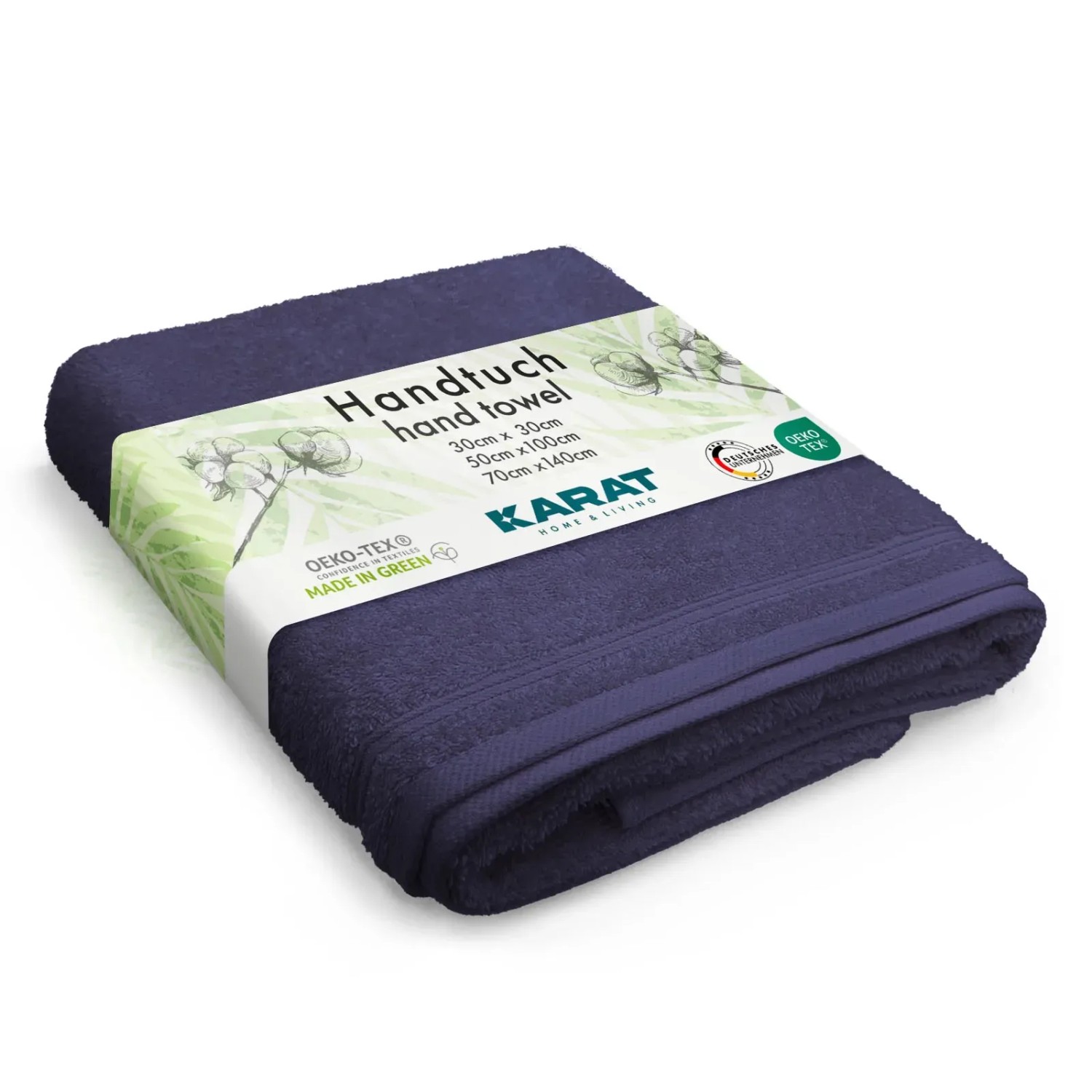 KARAT Handtuch Bay Baumwolle Sanft Saugstark Universal Skipper Blue 70 x 139 cm