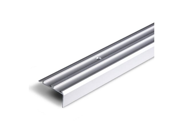 KARAT Treppenkantenprofil Power Grip mit Doppelgummieinlage Grau Selbstklebend 3,8 x 2 x 90 cm