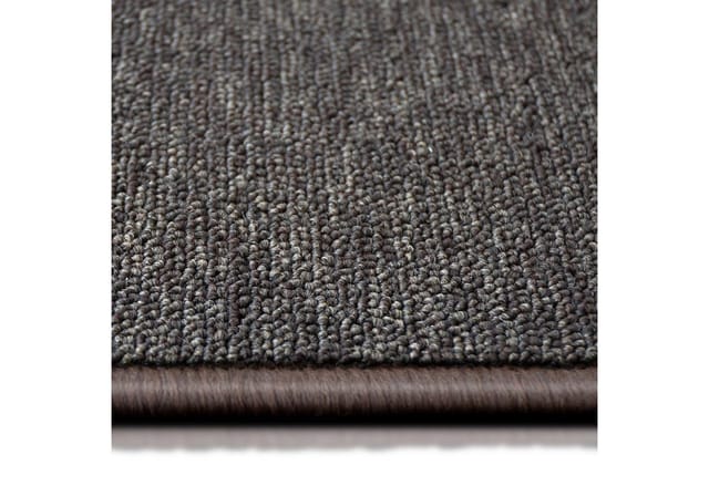 KARAT Teppich Rund London mit Flachem Schlingenflor Modern Dunkelbraun Ø 200 cm