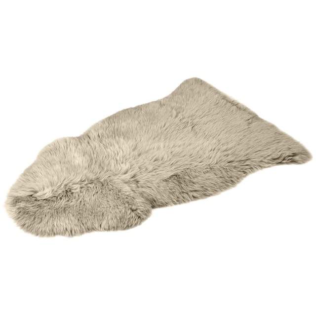 KARAT Schaffell Audrey Natürliches Premium Lammfell Individuell Einsetzbar Dark Beige