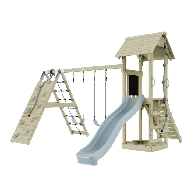 OutdoorToys Spielturm Kiruna mit Kinderschaukel Eisblau