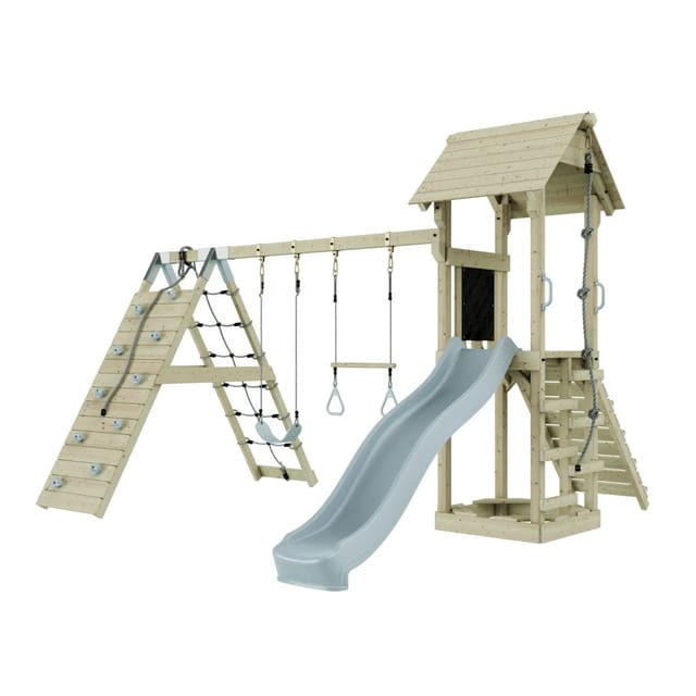 OutdoorToys Spielturm Kiruna mit Trapezstange Eisblau