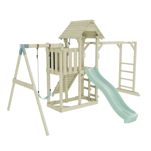 OutdoorToys Spielturm Strömsund mit Kinderschaukel Mintgrün