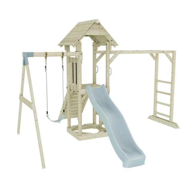 OutdoorToys Spielturm Malmö mit Kinderschaukel Eisblau