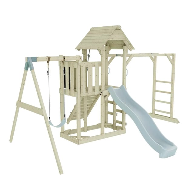 OutdoorToys Spielturm Strömsund mit Kinderschaukel Eisblau