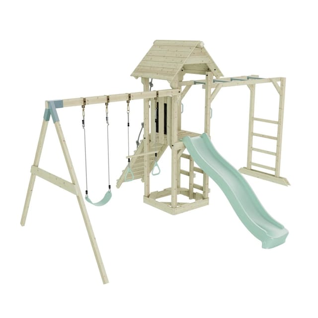 OutdoorToys Spielturm Örebro mit Trapezstange Mintgrün