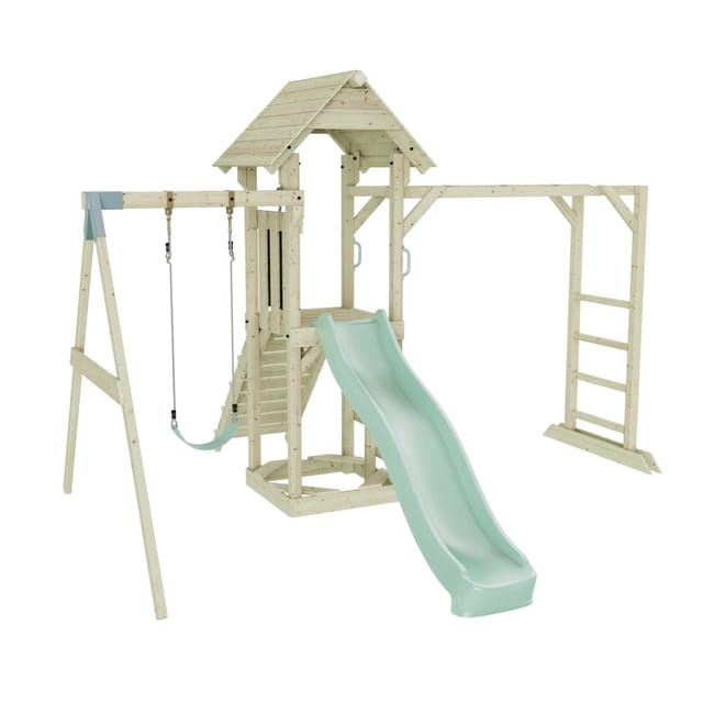 OutdoorToys Spielturm Malmö mit Kinderschaukel Mintgrün