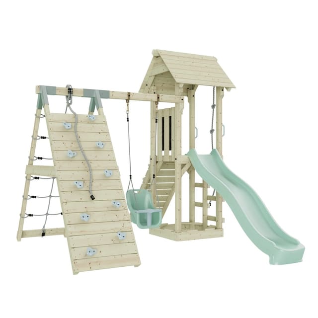OutdoorToys Spielturm Trondheim mit Babyschaukel Mintgrün