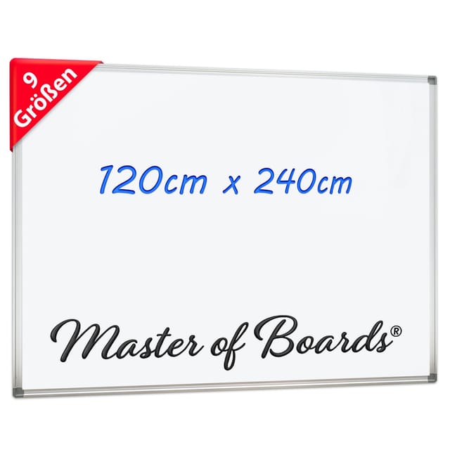 KARAT Whiteboard Master of Boards Lackiert Kratzfest Magnethaftend 120 x 240 cm