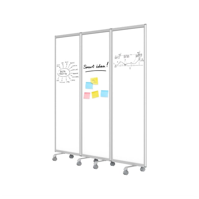 KARAT Mobile Trennwand mit Beschreibbarer Oberfläche Doppelseitig 180 x 180 cm