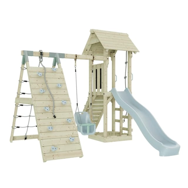 OutdoorToys Spielturm Trondheim mit Babyschaukel Eisblau