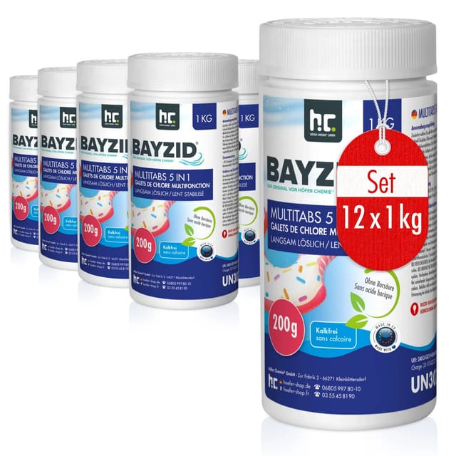 Bayzid Multitabs 200g 5in1 für Pools 12 x 1kg