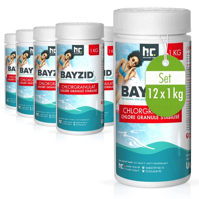 Bayzid Chlorgranulat für Pools 12 x 1kg