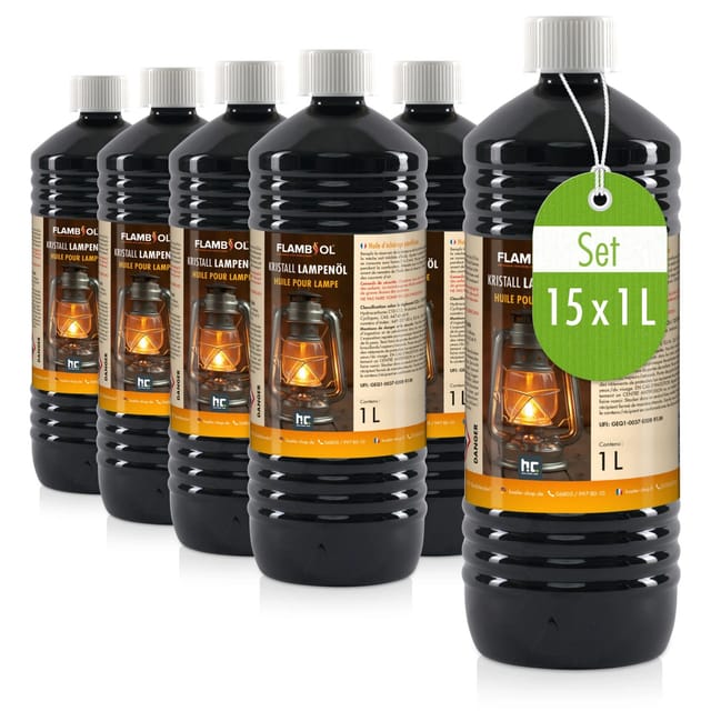 Flambiol Lampenöl Hochrein Kristallklar 15 x 1l