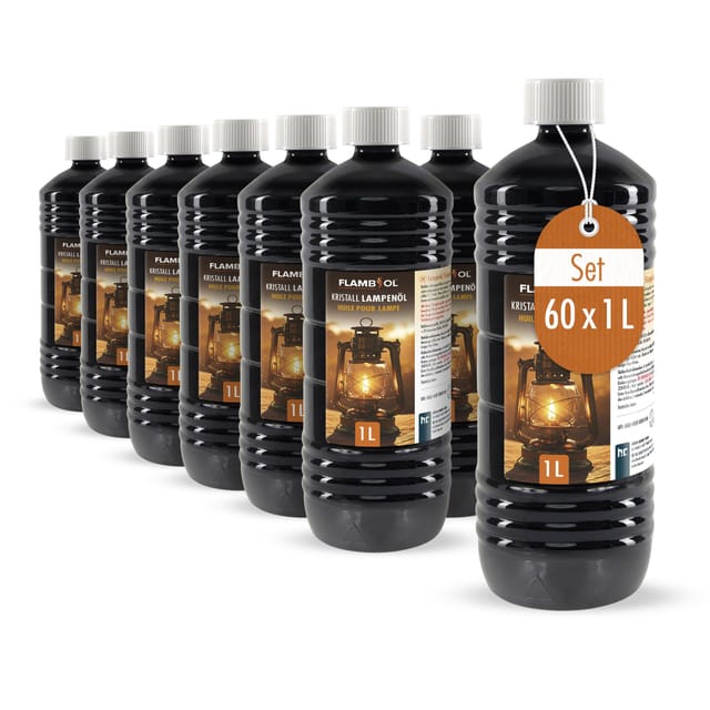 Flambiol Lampenöl Hochrein Kristallklar 60 x 1l