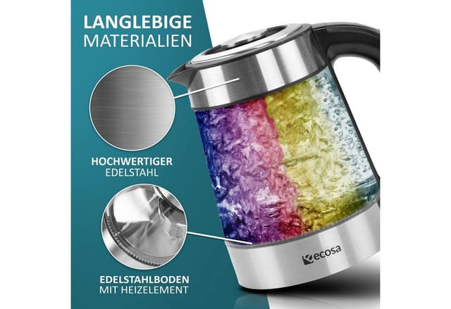 Ecosa EO-600 Wasserkocher mit Temperatureinstellung