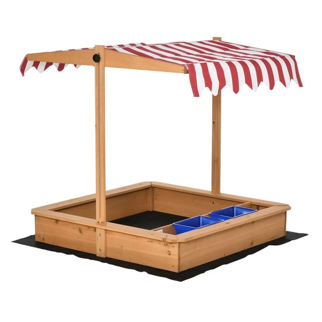 Outsunny Sandkasten mit Abdeckung