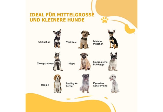 PawHut Hunde Absperrgitter Klappbar mit Ständer 154 x 30 x 80 cm