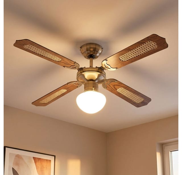 GLOBO Deckenventilator Champion 106,6 cm Eiche mit Beleuchtung und Zugketten