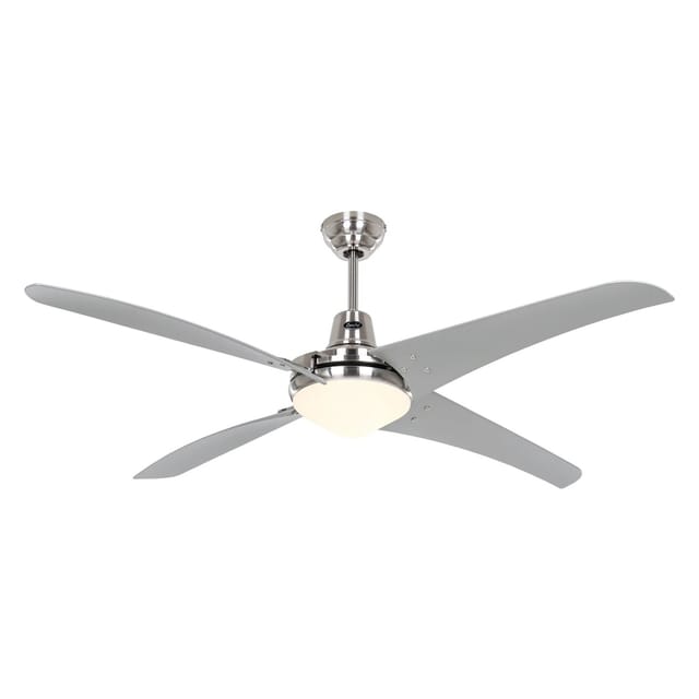 CASAFAN Deckenventilator mit Beleuchtung und Fernbedienung Mirage 142 cm Chrom Gebürstet - Silbergrau