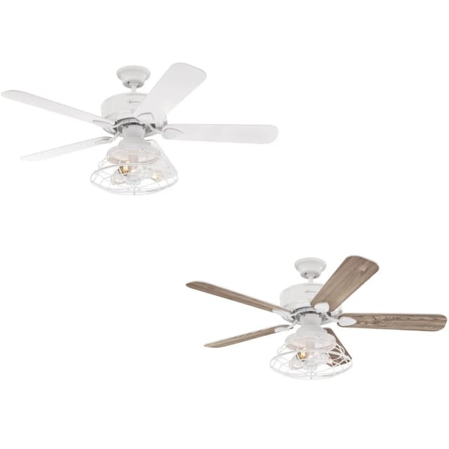 WESTINGHOUSE Deckenventilator Westinghouse Barnett Weiß 122 cm mit LED Beleuchtung und Fernbedienung
