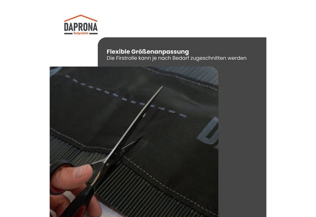 Daprona Firstband Alu 5m x 180mm Anthrazit zuverlässige Abdichtung Dachfirst