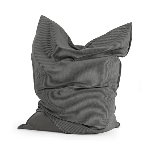 mokebo Sitzsack XXL mit Cord Bezug Der Große Bean Bag für Indoor & Outdoor in Anthrazit