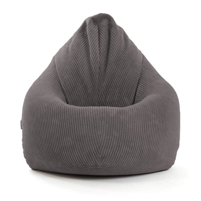 mokebo Sitzsack Cord XXL in Anthrazit Der Tagträumer Bean Bag mit EPS-Perlen Füllung