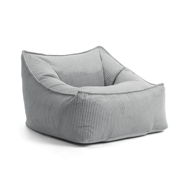 mokebo Sitzsack Sessel aus Cord Der Lümmel XXL Sitzsack Cord Sessel oder Sitz Sessel in Grau