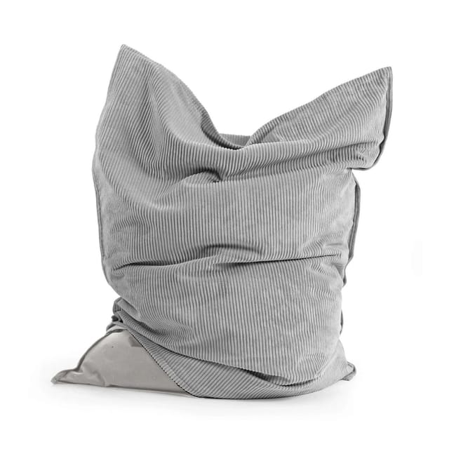 mokebo Sitzsack XXL mit Cord Bezug Der Große Bean Bag für Indoor & Outdoor in Grau