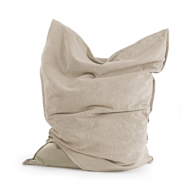 mokebo Sitzsack XXL mit Cord Bezug Der Große Bean Bag für Indoor & Outdoor in Beige