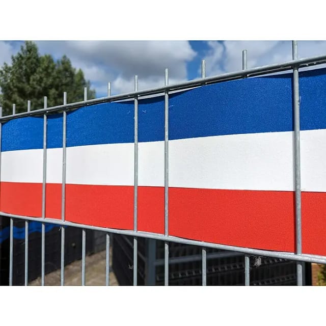 zaunzu Sichtschutz Fanartikel für Frankreich Doppelstabmatten Akzentstreifen 3 für 2